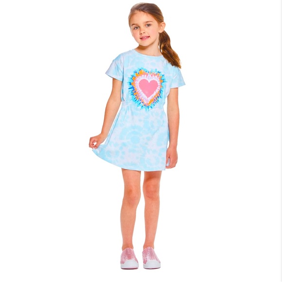 Andy & Evan 2T, 6/6x cinched waist tie dye bamboo dress NWT - Picture 3 of 4